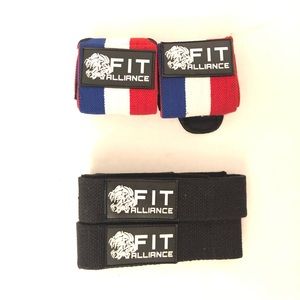 Fit Alliance Red/White/Blue Wrist Wrap & Strap